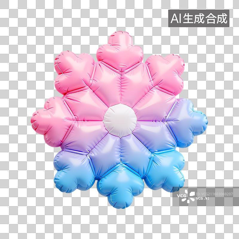 【AI数字艺术】色彩渐变花朵形状气球图片素材