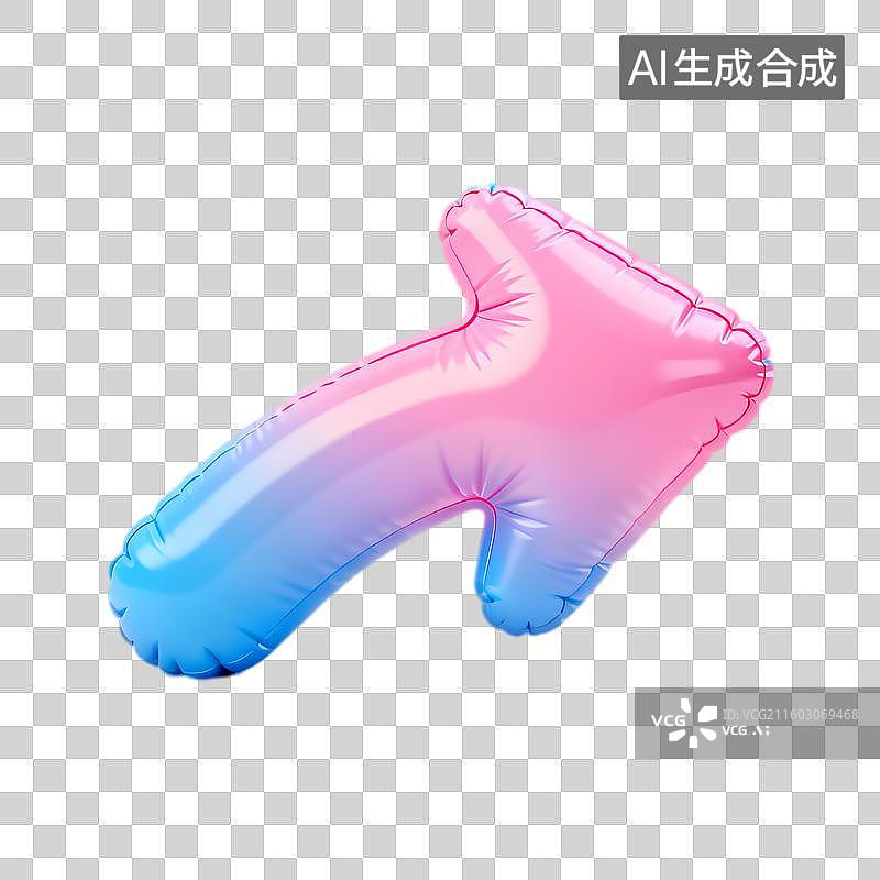 【AI数字艺术】彩色渐变充气箭头装饰元素图片素材