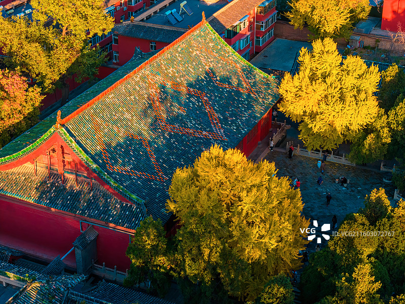 太原文庙秋景图片素材