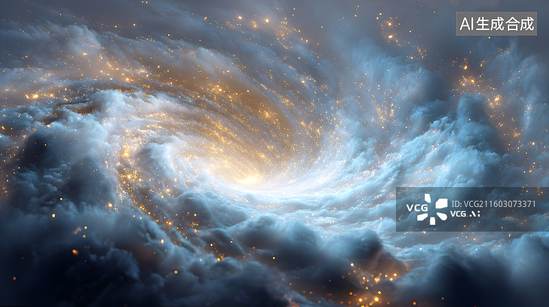 【AI数字艺术】漩涡旋转的云层图片素材