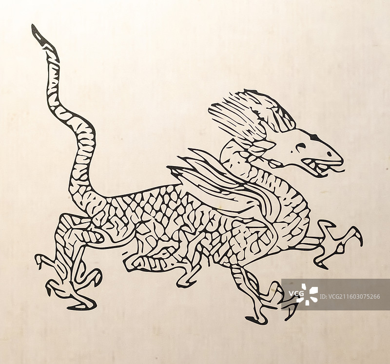 山海经肥遗 天津博物馆图片素材