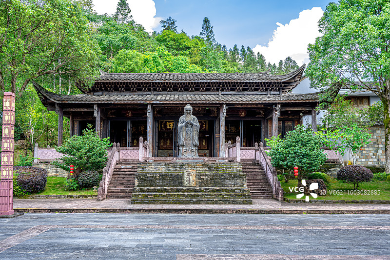 泰宁明清园 德馨书屋 孔子像 福建三明文化旅行图片素材