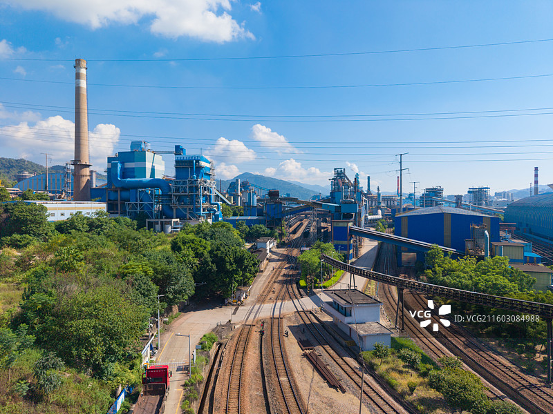 福建省三明市三元区，长安路，铁路工业区，工厂建筑，航拍城市风光！图片素材