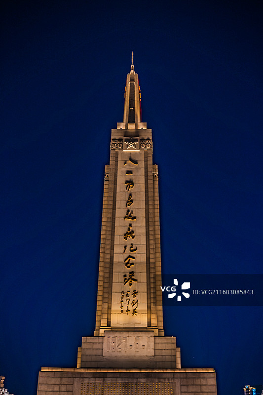 八一南昌起义纪念塔，军旗升起的地方永铸辉煌图片素材