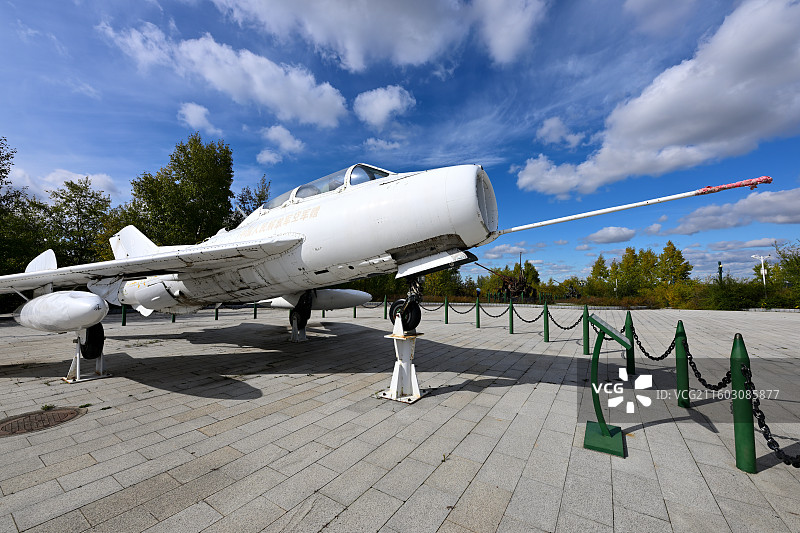歼6战斗机，中国产第一款喷气式战斗机，世界反法西斯战争海拉尔纪念园，内蒙古呼伦贝尔海拉尔图片素材