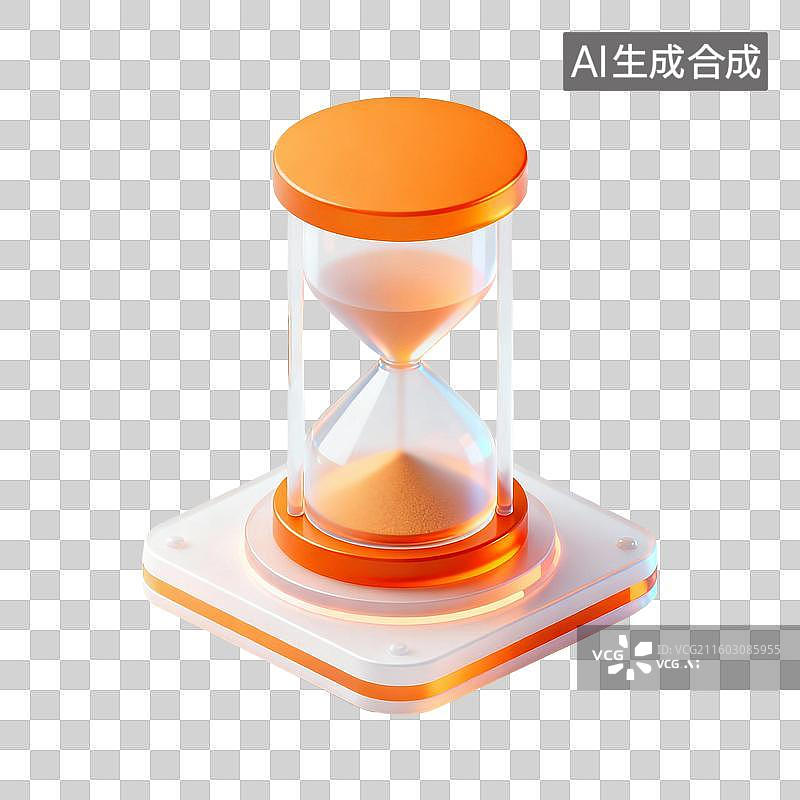 【AI数字艺术】代表时间流逝的现代沙漏图片素材