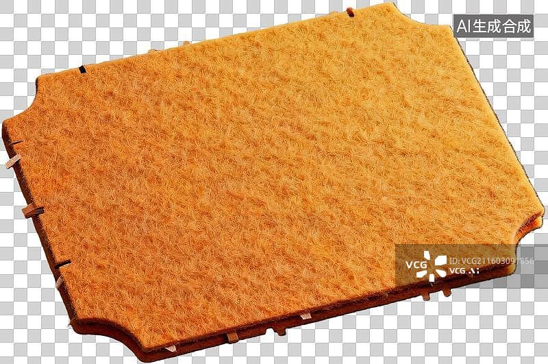 【AI数字艺术】黄色毛毡材质的矩形物体图片素材