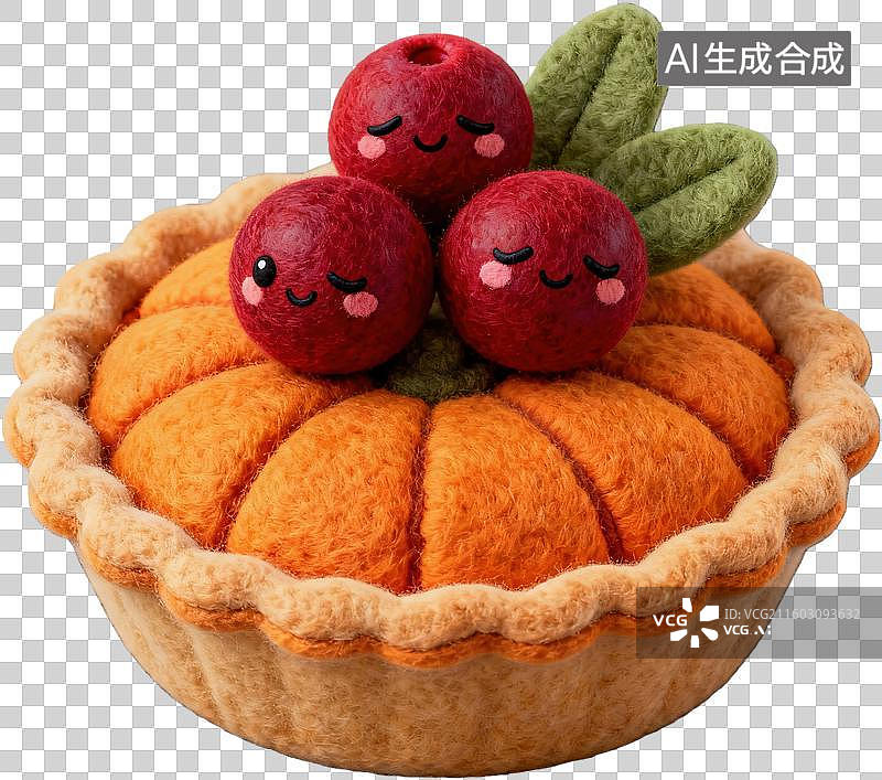 【AI数字艺术】可爱水果派玩偶创意手工图片素材