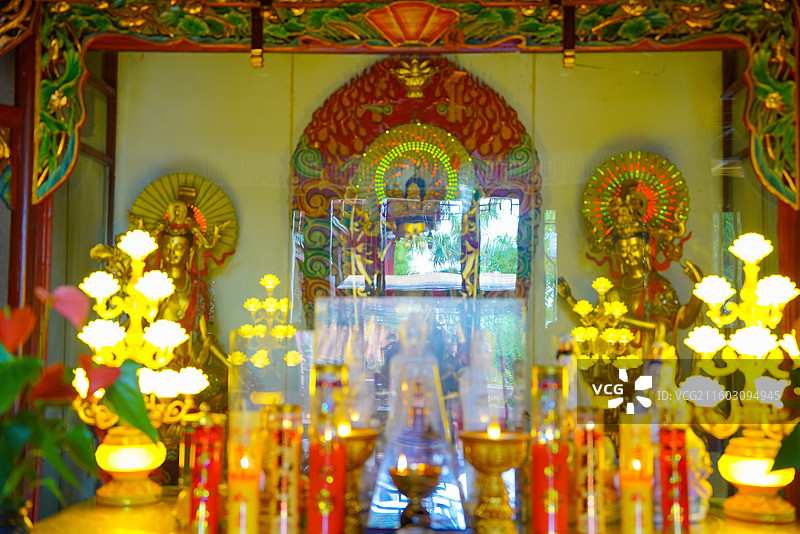 广东省梅州市梅江区，千佛塔寺庙图片素材