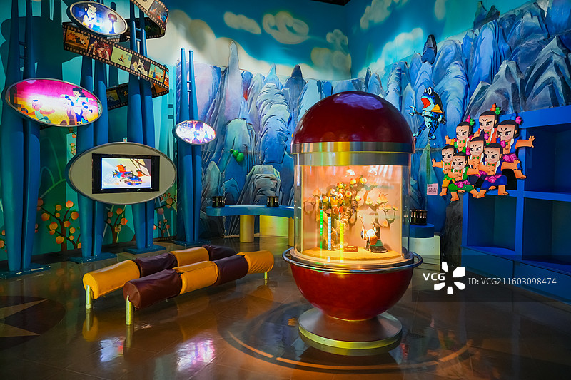 中国电影博物馆“电影动画”展厅  动画片 卡通片图片素材