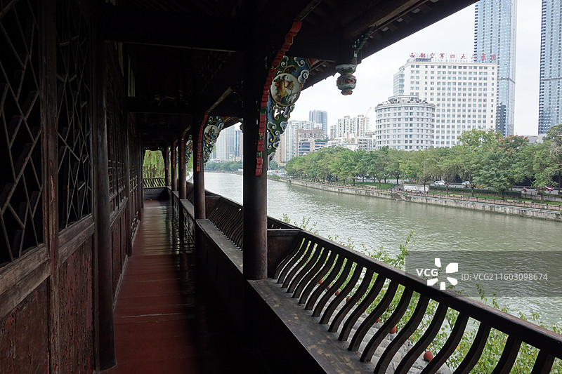 四川省成都市武侯区望江楼公园：濯锦楼图片素材