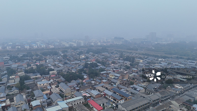 河北邯郸大名古城航拍图片素材