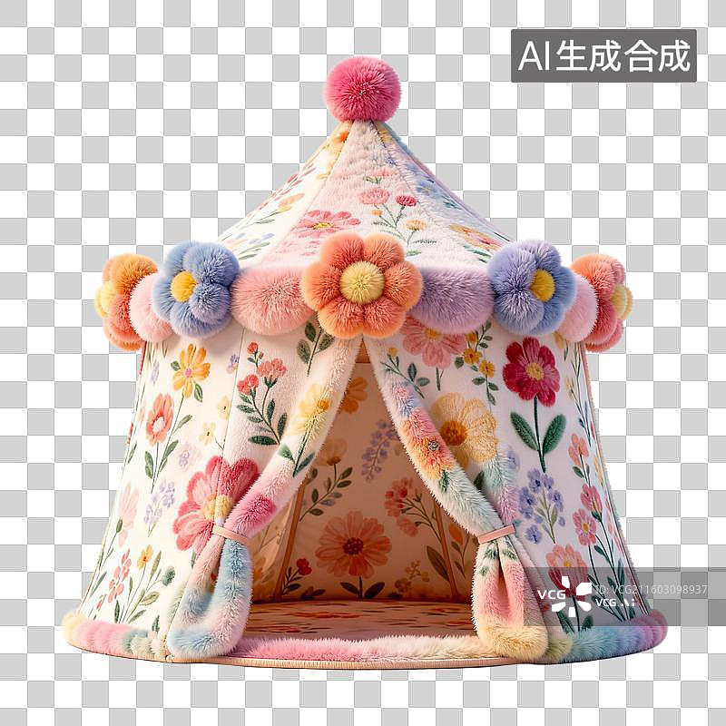 【AI数字艺术】儿童花卉帐篷玩具图片素材