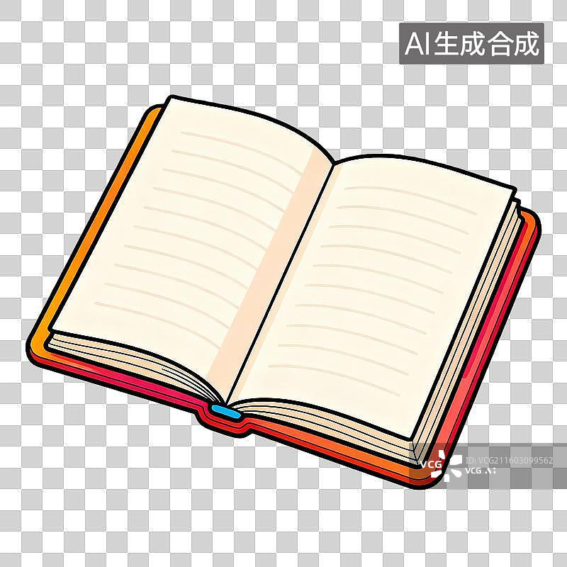 【AI数字艺术】彩色插画笔记本图片素材