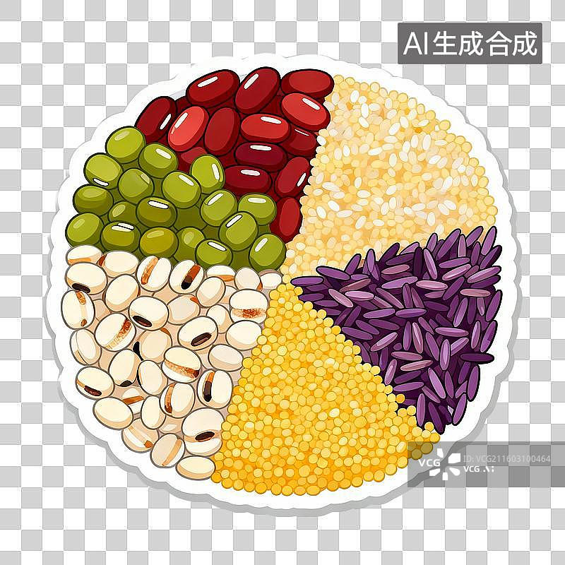 【AI数字艺术】五谷杂粮拼盘图片素材