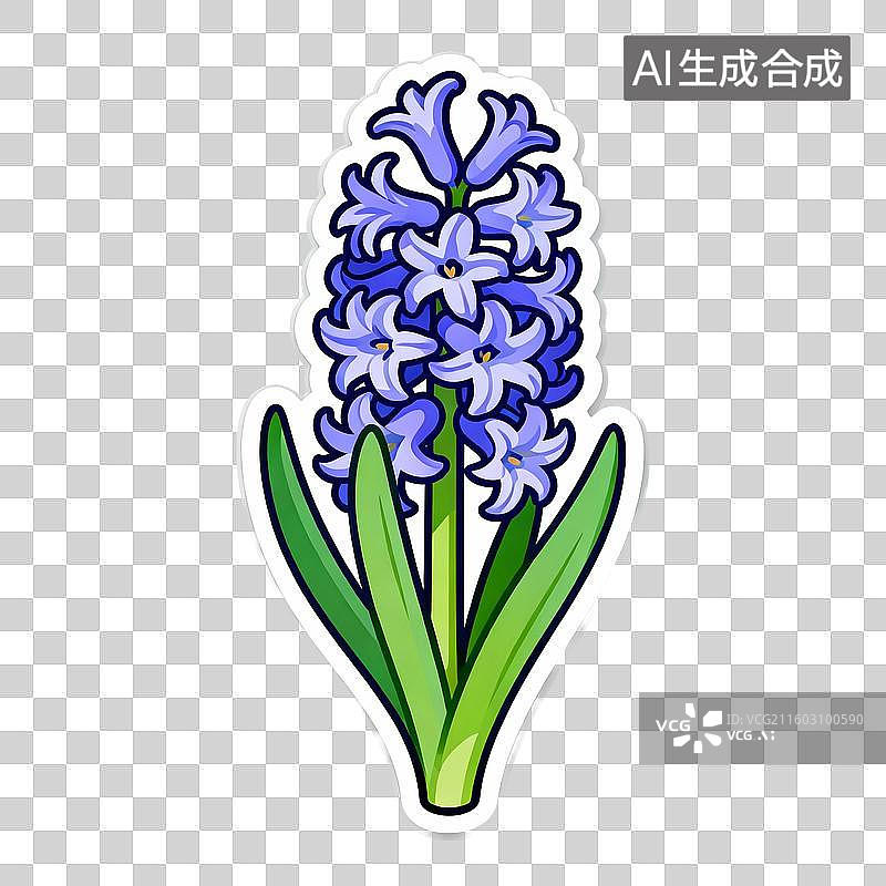 【AI数字艺术】风信子花朵插图图片素材
