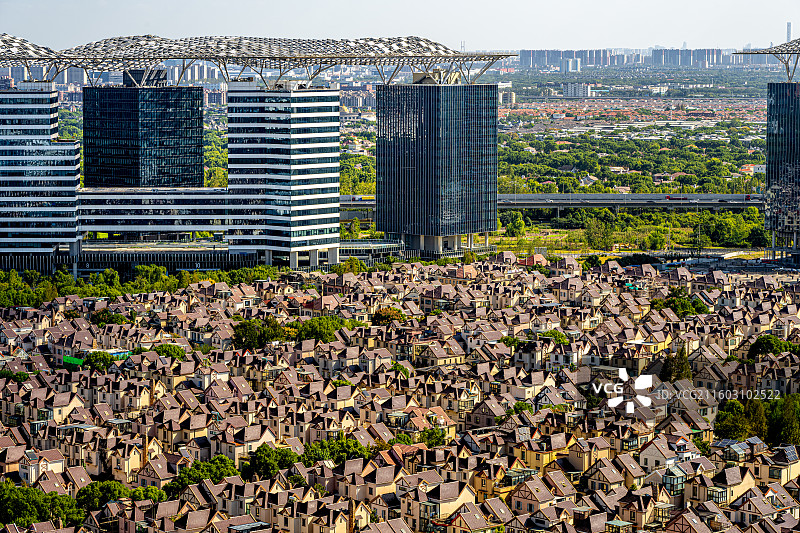 上海G60科创云廊 沪昆高速公路长三角一体化西大门 松江区新桥镇九亭镇农村集体土地建设产业园图片素材