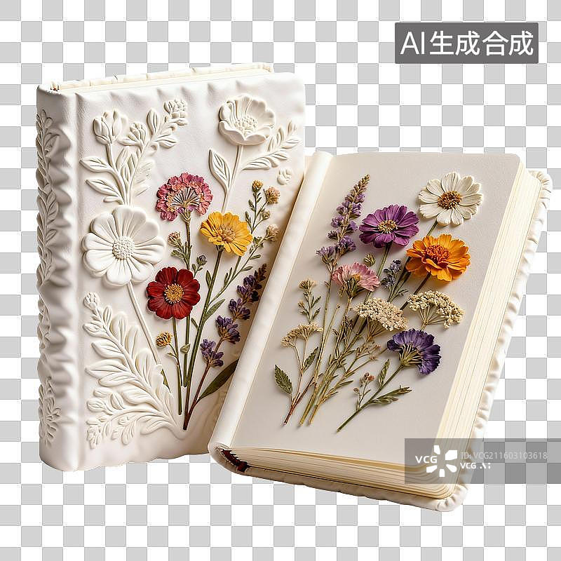 【AI数字艺术】精美的压花艺术书图片素材