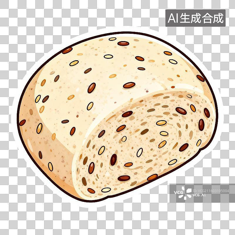 【AI数字艺术】全麦面包插图图片素材