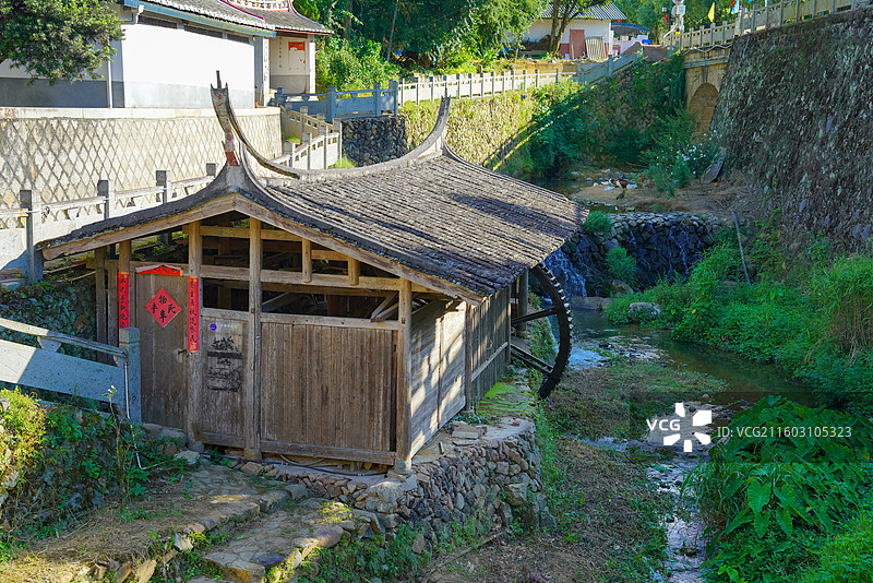 福建省三明市永安市，清水村，永宁桥，虹桥图片素材
