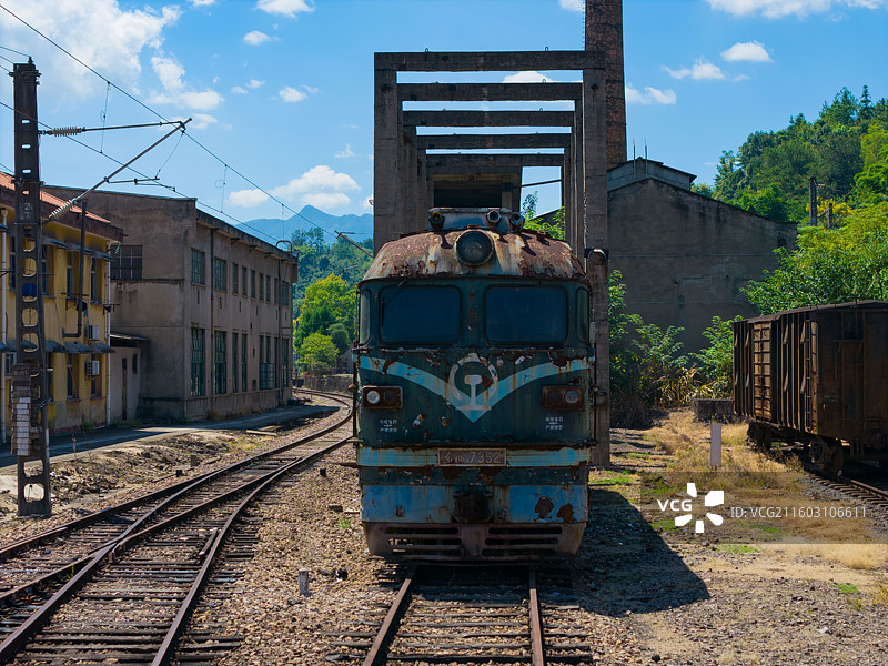 福建省三明市永安市，火车铁路航拍！图片素材