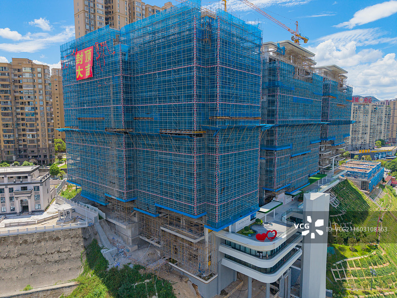 福建省南平市延平区，水南站，火车铁路，城市风光，航拍图片素材