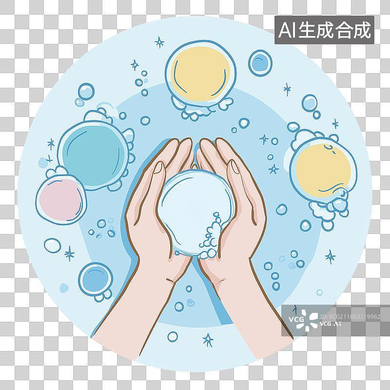 【AI数字艺术】洗手图片素材