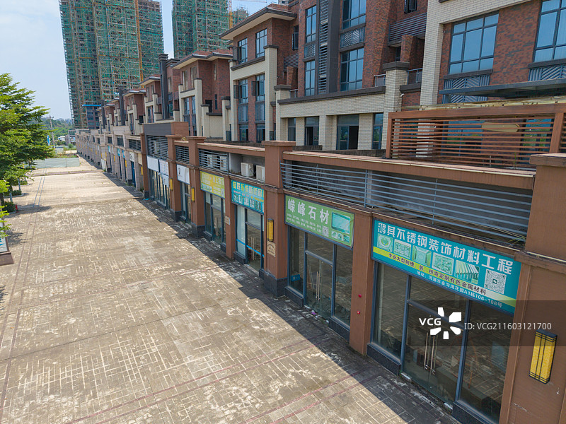 广东省河源市源城区，工业大道北，万隆湖景一号，万隆钓鱼台，房地产航拍！图片素材