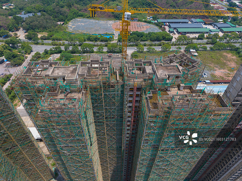 广东省河源市源城区，工业大道北，万隆湖景一号，万隆钓鱼台，房地产航拍！图片素材