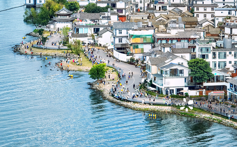 云南大理古城洱海风光图片素材