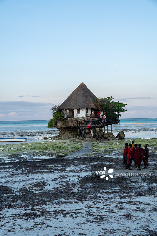 坦桑尼亚桑给巴尔岛孤独的房子图片素材