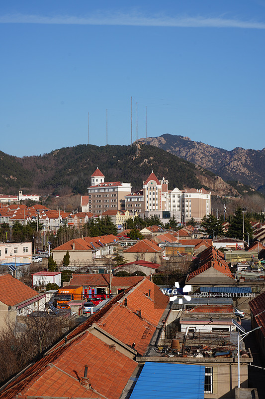 中国海洋大学东区宿舍的小村庄图片素材