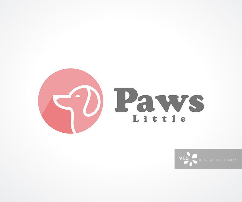 玩耍的爪子标志设计概念 宠物标志设计图片素材