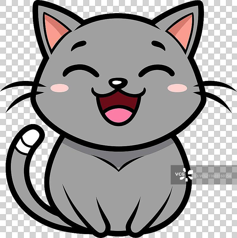 卡尔特修猫笑得好可爱图片素材