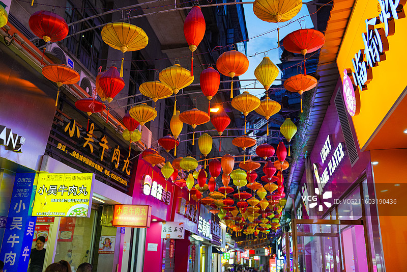 福建省南平市延平区，四鹤步行街图片素材