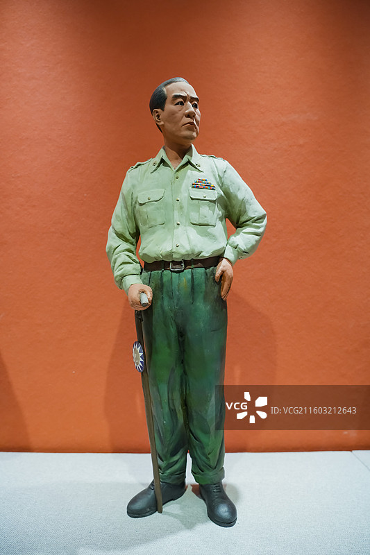 《红日》 张灵甫  中国电影博物馆“难忘的银幕形象”泥塑图片素材