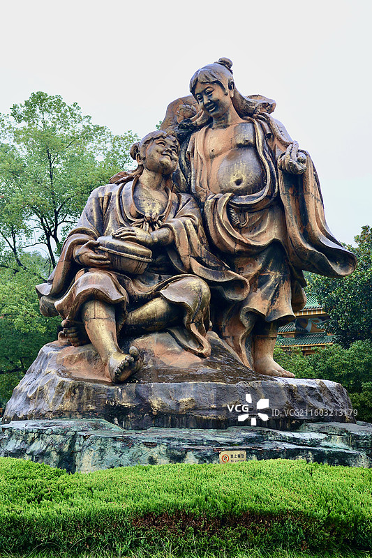 杭州东方文化园和合二仙图片素材