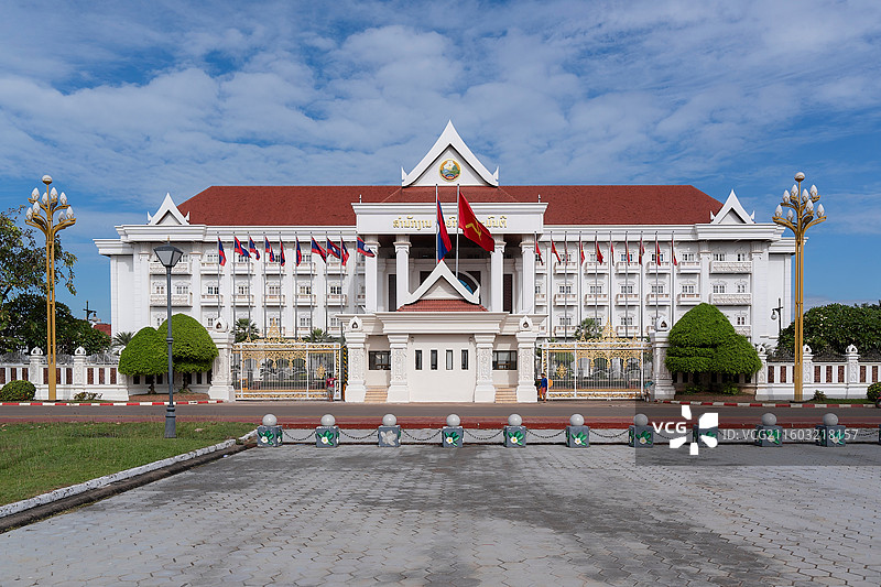 老挝万象总理府图片素材