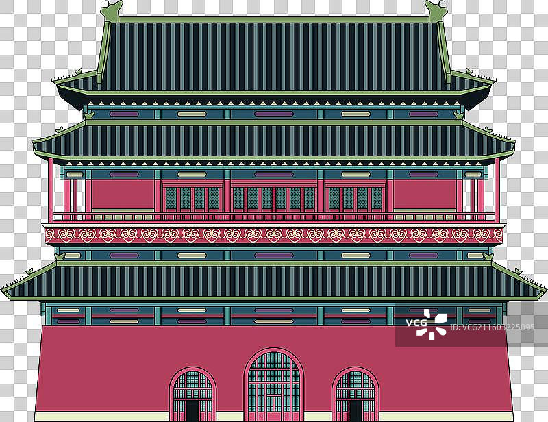 北京中轴线鼓楼图片素材