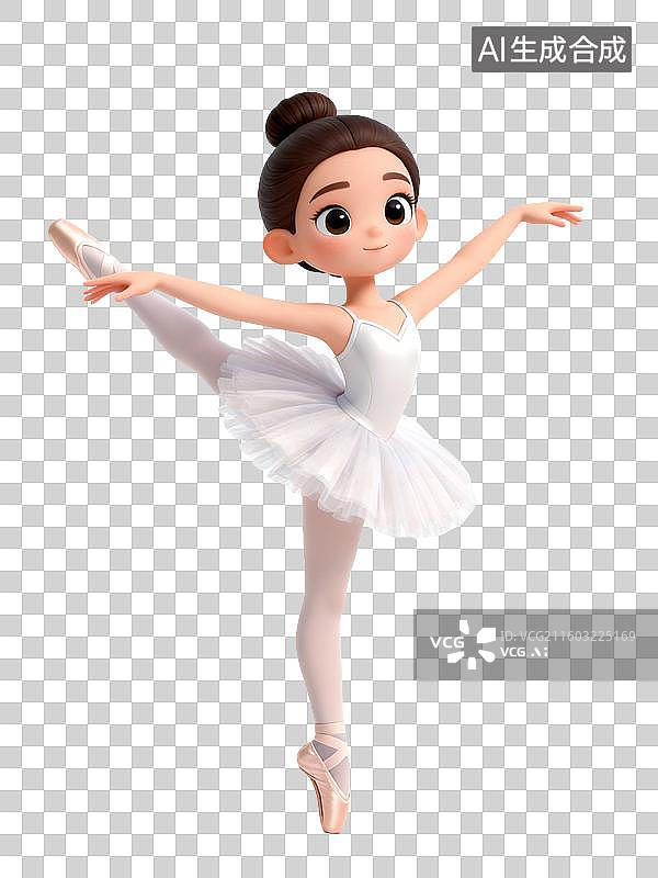 【AI数字艺术】芭蕾舞女孩表演姿态图片素材