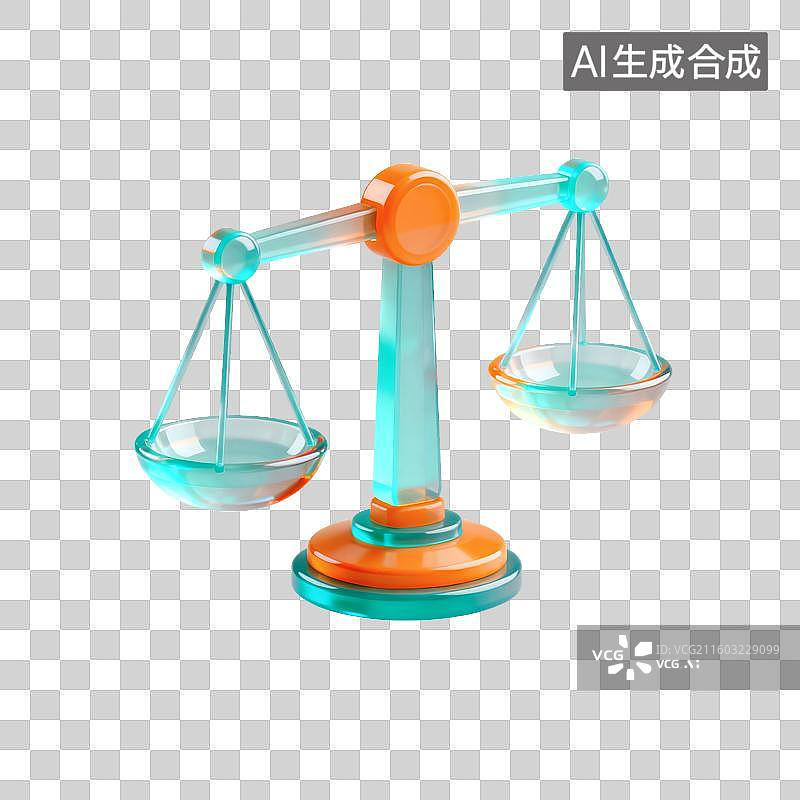 【AI数字艺术】3D卡通磨砂玻璃教培图标——道法图片素材