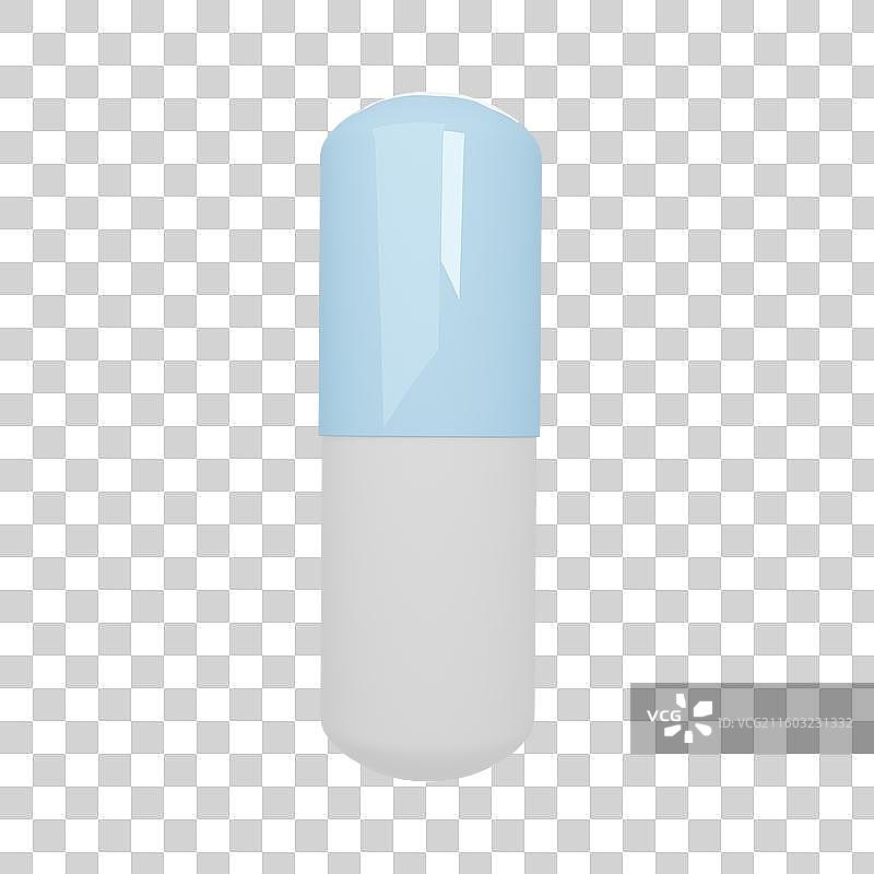 蓝白双色胶囊矢量图图片素材