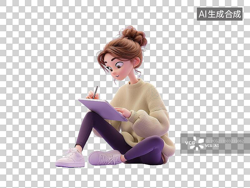 【AI数字艺术】设计实习生3D人物图片素材