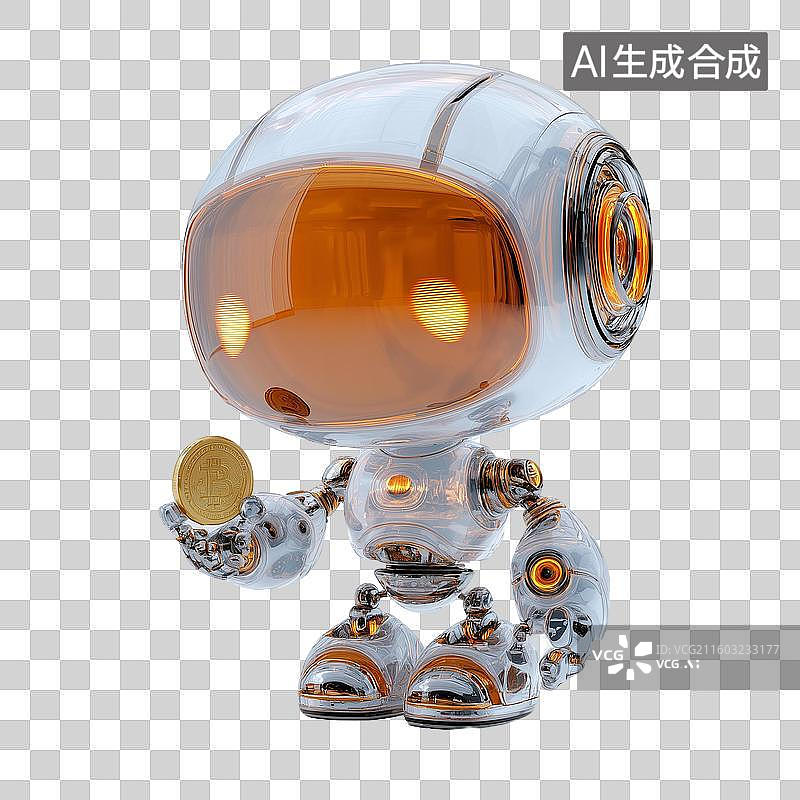 【AI数字艺术】金融机器人3D设计图片素材
