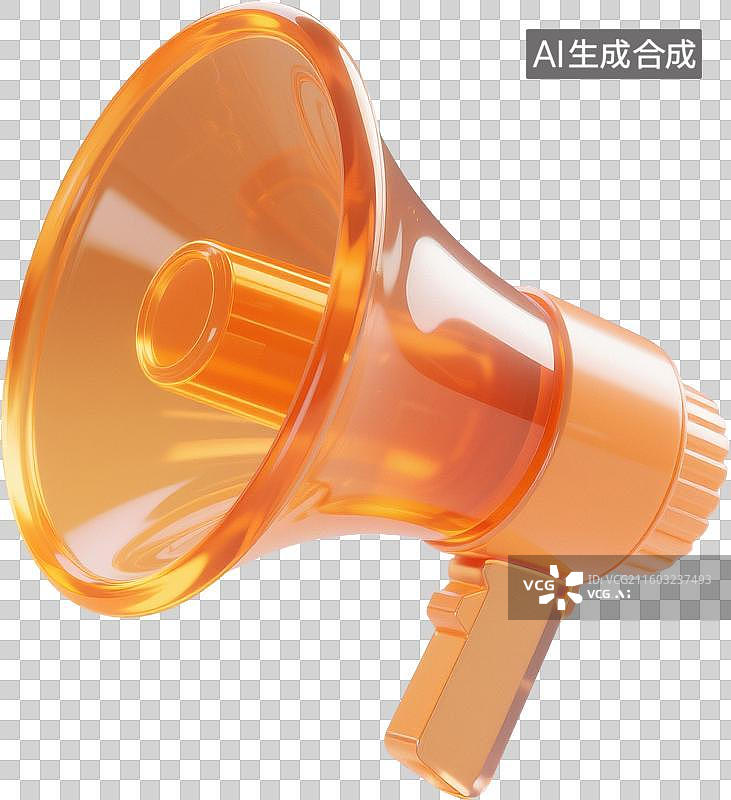 【AI数字艺术】3D喇叭声音图标图片素材