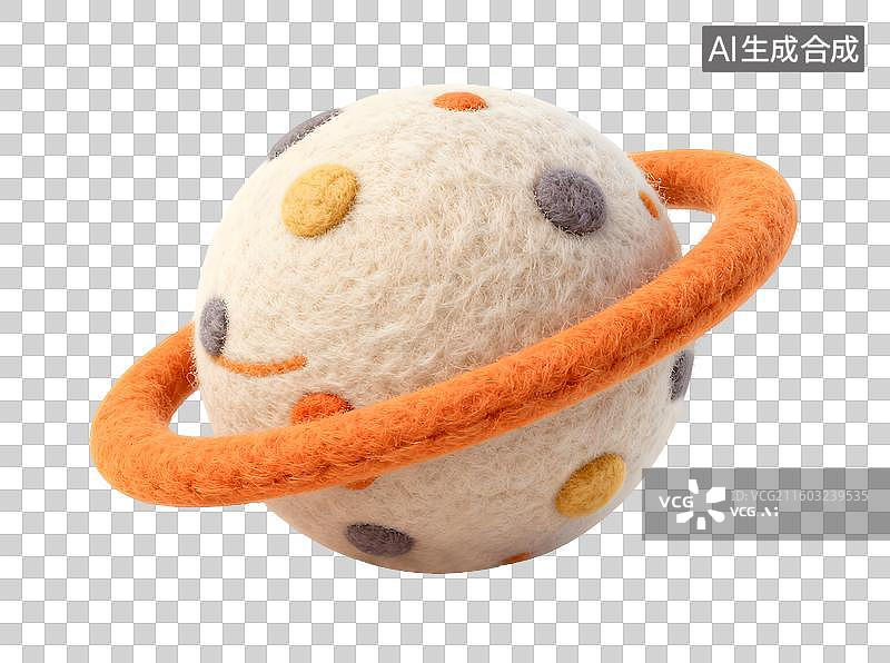 【AI数字艺术】行星星球毛毡风3D卡通插画元素图片素材