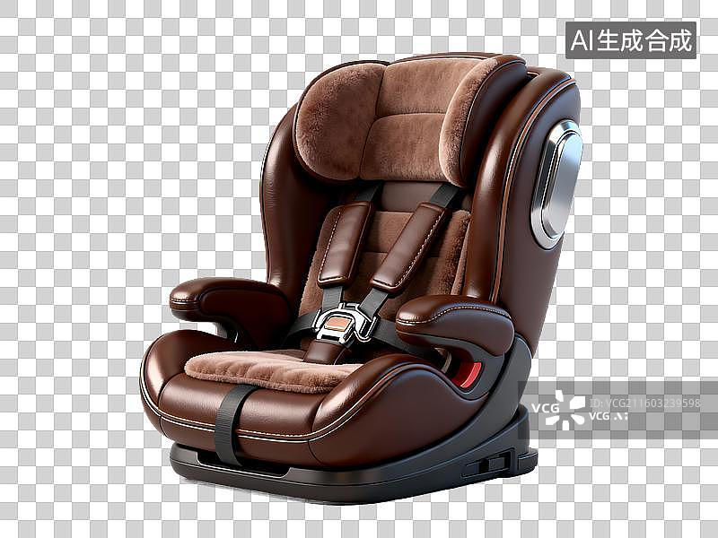 【AI数字艺术】棕色儿童安全座椅免抠素材图片素材