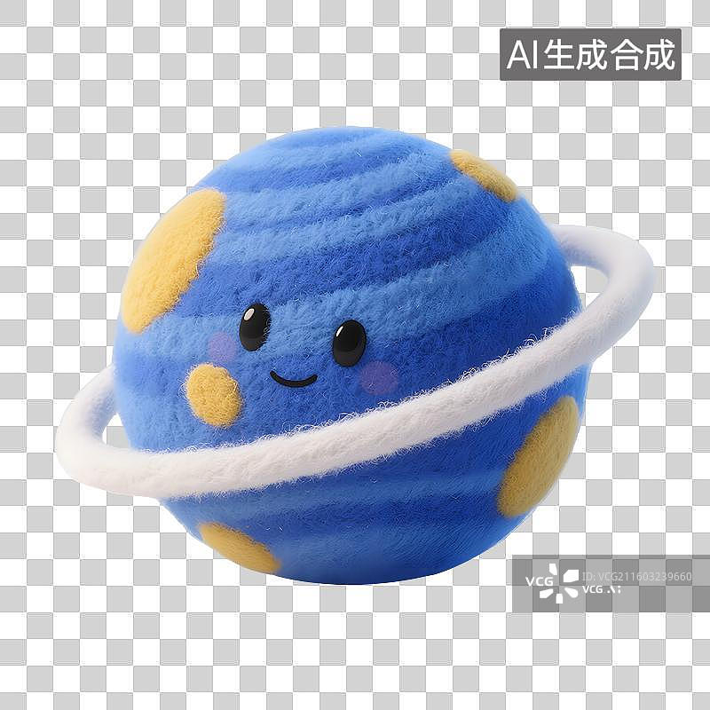 【AI数字艺术】行星星球毛毡风3D卡通插画元素图片素材