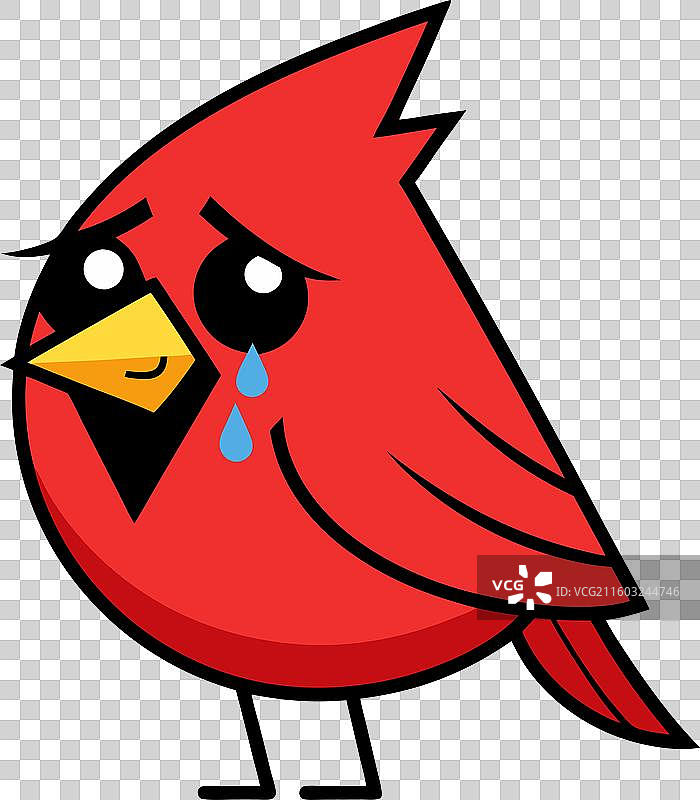 正在读书的红嘴山鸦，可爱风格图片素材