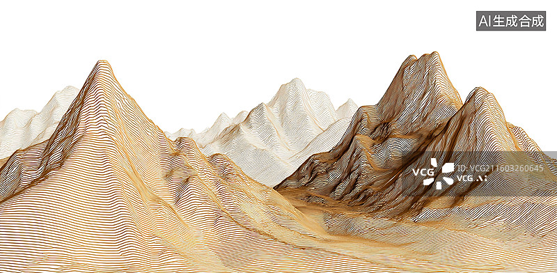 【AI数字艺术】抽象山脉地形艺术表现图片素材
